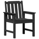 vidaXL Kerti étkezőszék 2 pcs Fekete 65,5 x 59 x 88 cm HDPE
