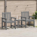 vidaXL Kerti étkezőszék 2 pcs Világosszürke 65,5 x 59 x 88 cm HDPE