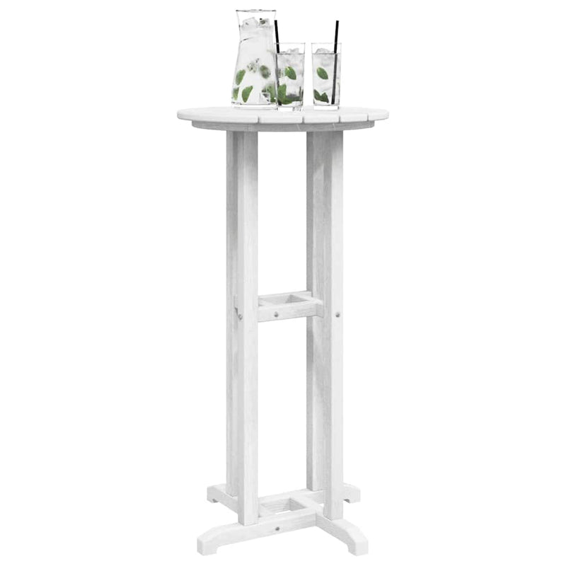 vidaXL Bárasztal Fehér 55 x 55 x 107 cm HDPE