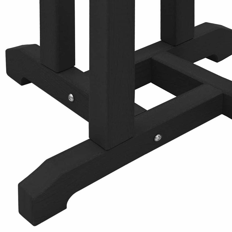 vidaXL Bárasztal Fekete 55 x 55 x 107 cm HDPE