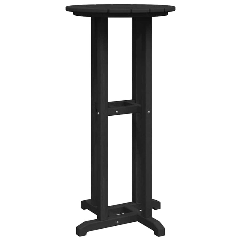 vidaXL Bárasztal Fekete 55 x 55 x 107 cm HDPE