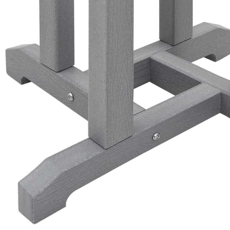 vidaXL Bárasztal Világosszürke 55 x 55 x 107 cm HDPE
