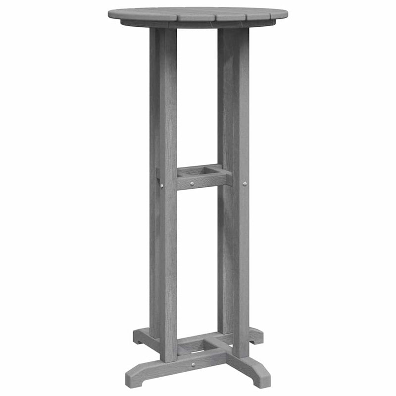 vidaXL Bárasztal Világosszürke 55 x 55 x 107 cm HDPE