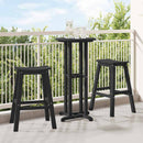 vidaXL Bárszék 2 pcs Fekete 52 x 43 x 73,5 cm HDPE