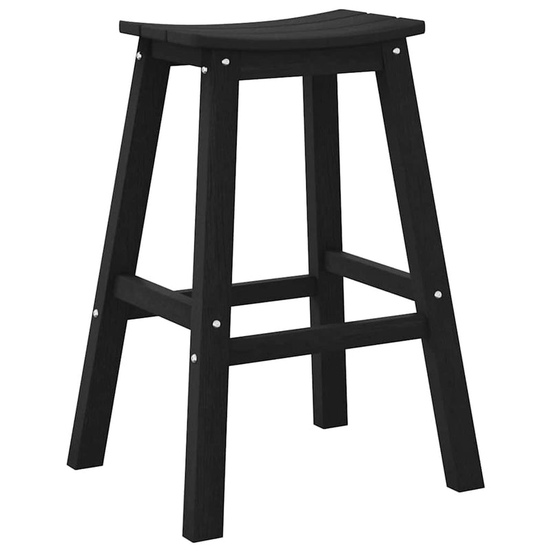 vidaXL Bárszék 2 pcs Fekete 52 x 43 x 73.5cm Műanyag