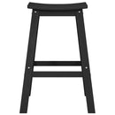 vidaXL Bárszék 2 pcs Fekete 52 x 43 x 73.5cm HDPE