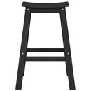 vidaXL Bárszék 2 pcs Fekete 52 x 43 x 73,5 cm HDPE