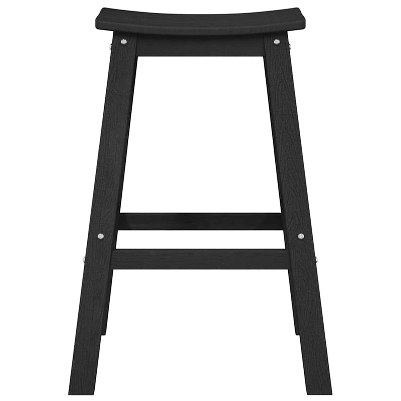 vidaXL Bárszék 2 pcs Fekete 52 x 43 x 73.5cm Műanyag