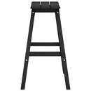 vidaXL Bárszék 2 pcs Fekete 52 x 43 x 73,5 cm HDPE