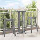 vidaXL Bárszék 2 pcs Világosszürke 52 x 43 x 73,5 cm HDPE