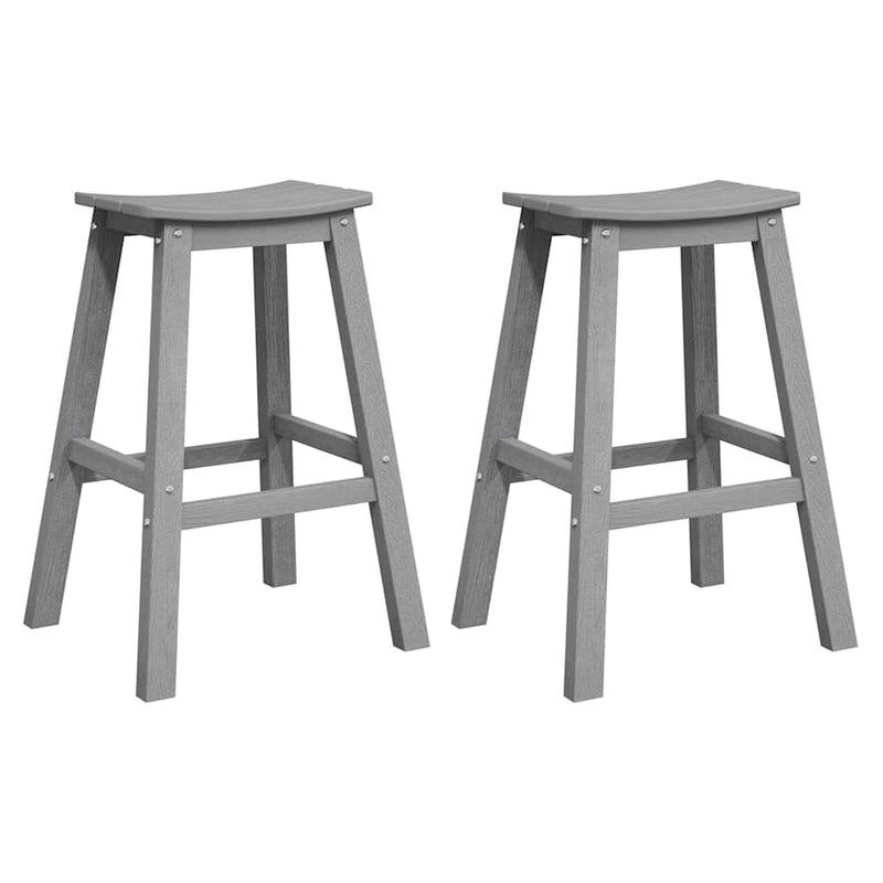 vidaXL Bárszék 2 pcs Világosszürke 52 x 43 x 73.5cm Műanyag