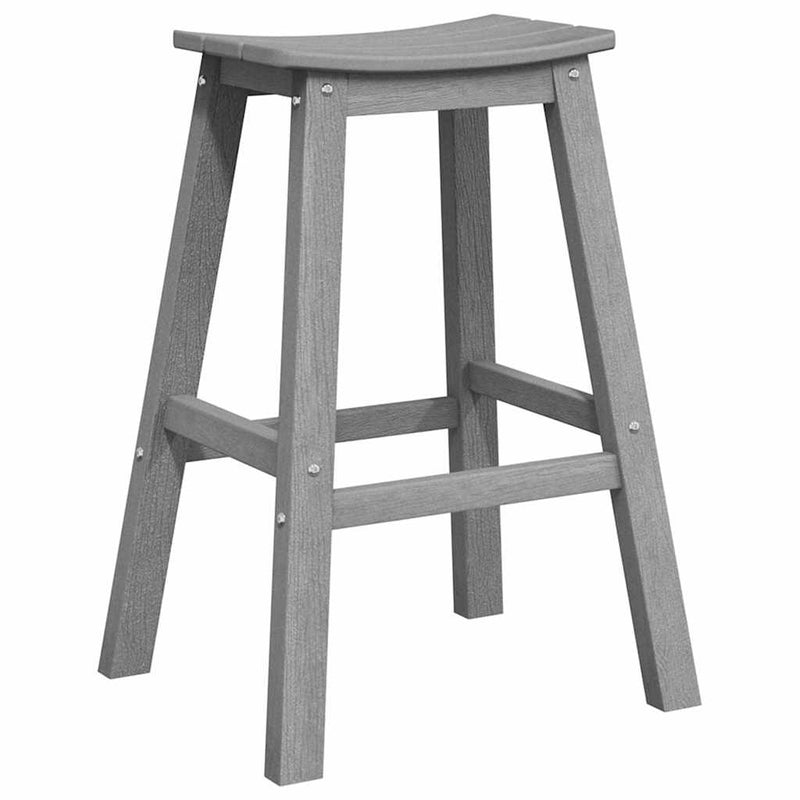 vidaXL Bárszék 2 pcs Világosszürke 52 x 43 x 73.5cm Műanyag