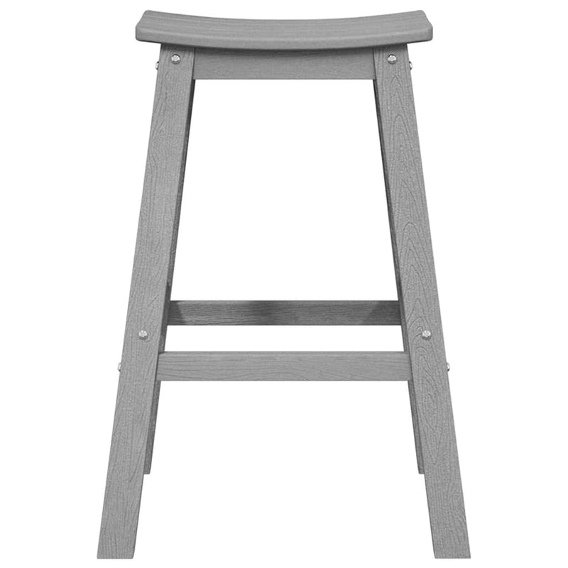 vidaXL Bárszék 2 pcs Világosszürke 52 x 43 x 73.5cm Műanyag