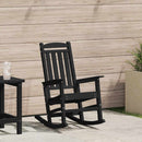 vidaXL Kerti hintaszék Fekete 92 x 70 x 108cm HDPE