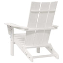vidaXL Összecsukható Adirondack szék Fehér 74.5 x 80.5 x 90cm HDPE