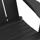 vidaXL Összecsukható Adirondack szék Fekete 80,5 x 74,5 x 92 cm HDPE