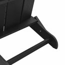 vidaXL Összecsukható Adirondack szék Fekete 74.5 x 80.5 x 90cm HDPE