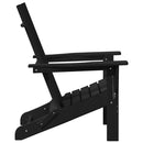 vidaXL Összecsukható Adirondack szék Fekete 74.5 x 80.5 x 90cm HDPE