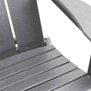 vidaXL Összecsukható Adirondack szék Világosszürke 74.5 x 80.5 x 90cm