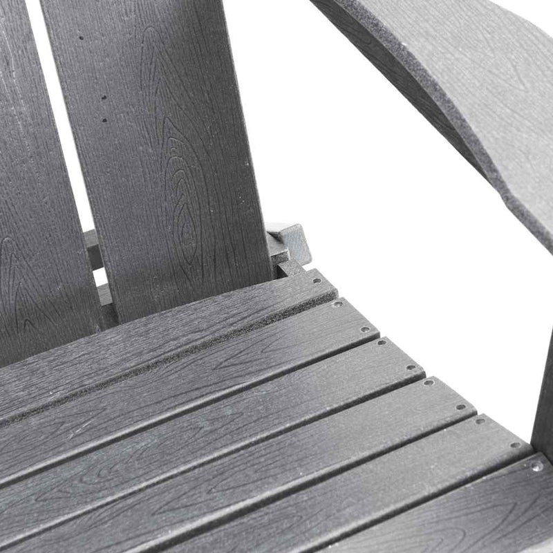 vidaXL Összecsukható Adirondack szék Világosszürke 74.5 x 80.5 x 90cm