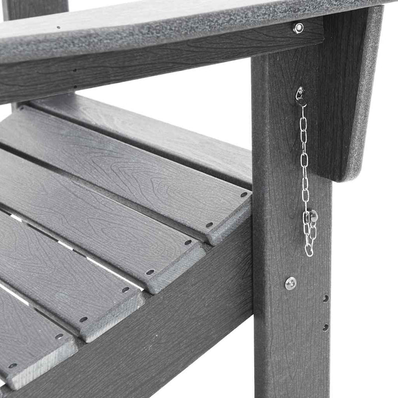 vidaXL Összecsukható Adirondack szék Világosszürke 74.5 x 80.5 x 90cm