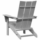 vidaXL Összecsukható Adirondack szék Világosszürke 80,5 x 74,5 x 92 cm