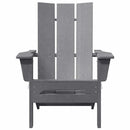 vidaXL Összecsukható Adirondack szék Világosszürke 80,5 x 74,5 x 92 cm