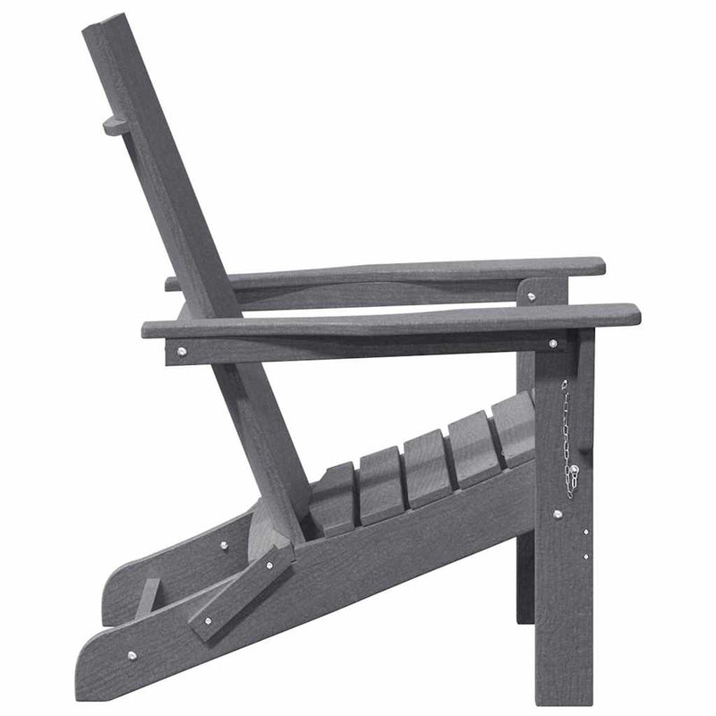 vidaXL Összecsukható Adirondack szék Világosszürke 74.5 x 80.5 x 90cm