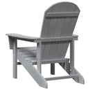 vidaXL Adirondack szék Világosszürke 74 x 82 x 92cm HDPE