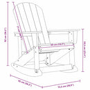 vidaXL Adirondack hintaszék Fehér 92 x 73,5 x 92 cm HDPE