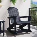 vidaXL Adirondack hintaszék Sötétkék 92 x 73,5 x 92 cm HDPE
