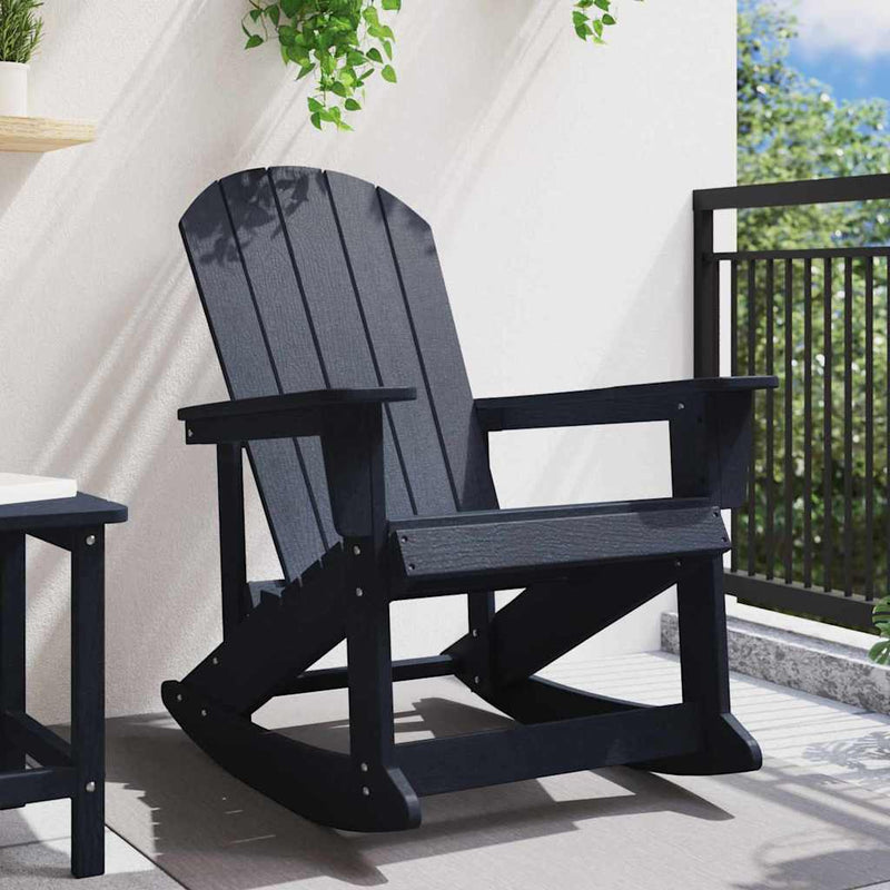 vidaXL Adirondack hintaszék Tengerészkék 73.5 x 92 x 90 cm HDPE