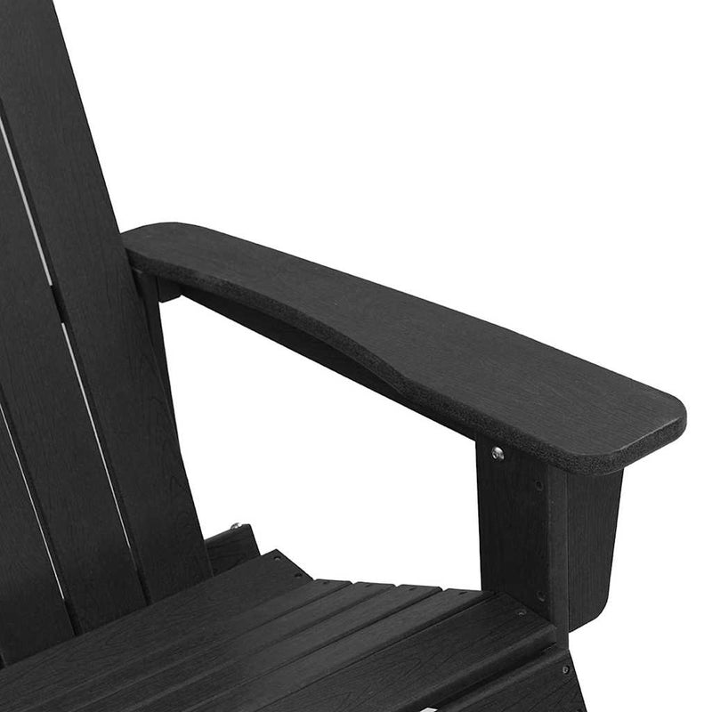 vidaXL Adirondack hintaszék Fekete 73.5 x 92 x 90 cm HDPE