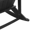 vidaXL Adirondack hintaszék Fekete 92 x 73,5 x 92 cm HDPE