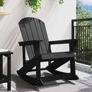 vidaXL Adirondack hintaszék Fekete 92 x 73,5 x 92 cm HDPE