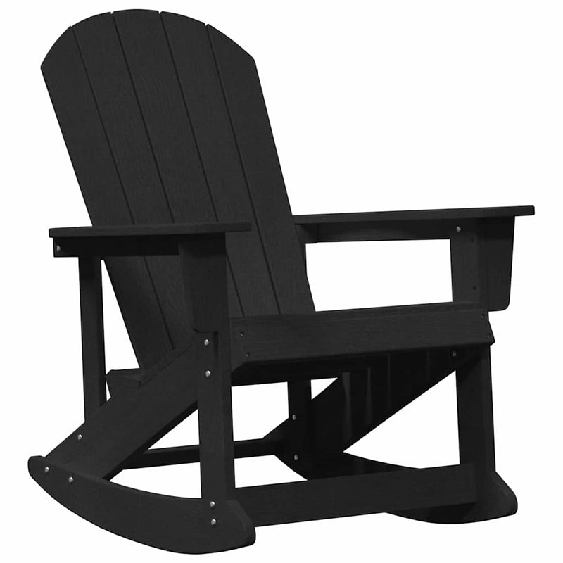 vidaXL Adirondack hintaszék Fekete 73.5 x 92 x 90 cm HDPE