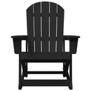 vidaXL Adirondack hintaszék Fekete 73.5 x 92 x 90 cm HDPE