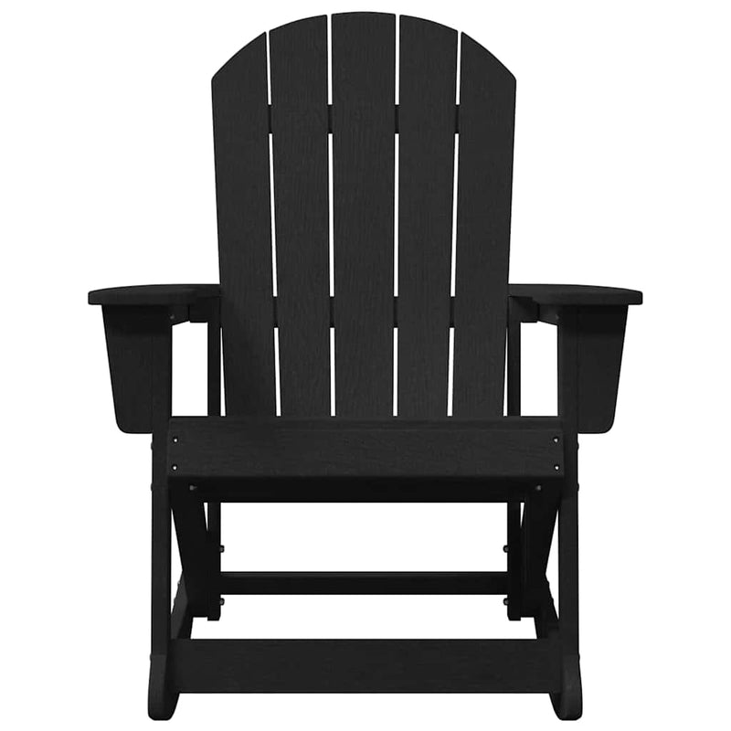 vidaXL Adirondack hintaszék Fekete 73.5 x 92 x 90 cm HDPE