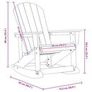 vidaXL Adirondack hintaszék Fekete 92 x 73,5 x 92 cm HDPE
