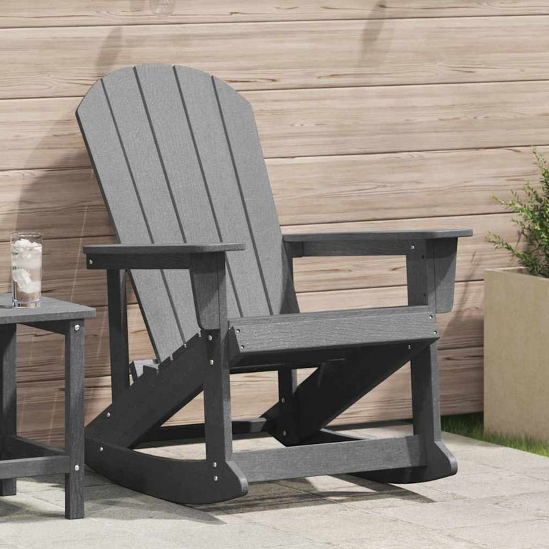 vidaXL Adirondack hintaszék Világosszürke 73.5 x 92 x 90 cm HDPE