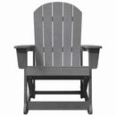 vidaXL Adirondack hintaszék Világosszürke 73.5 x 92 x 90 cm HDPE