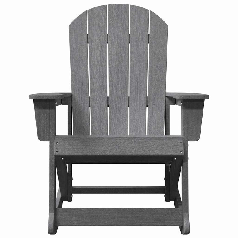 vidaXL Adirondack hintaszék Világosszürke 73.5 x 92 x 90 cm HDPE