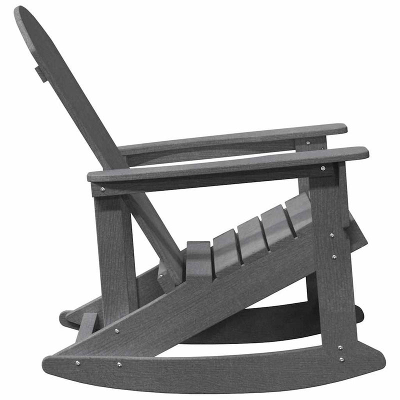 vidaXL Adirondack hintaszék Világosszürke 73.5 x 92 x 90 cm HDPE