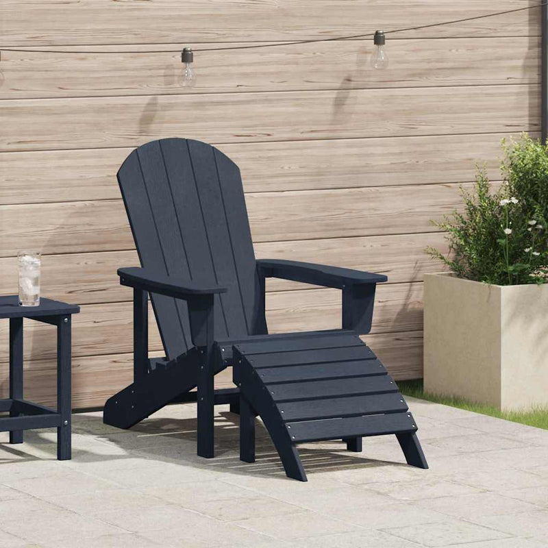 vidaXL Adirondack szék Tengerészkék 74 x 82 x 92cm HDPE