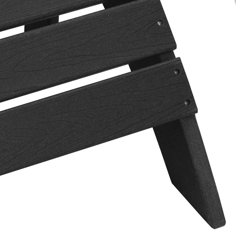 vidaXL Adirondack szék párnával Fekete 74 x 82 x 92cm HDPE