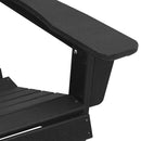 vidaXL Adirondack szék párnával Fekete 74 x 82 x 92cm HDPE
