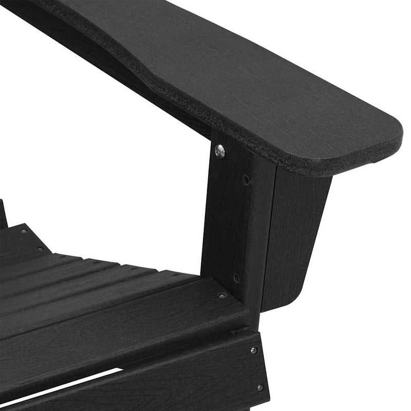 vidaXL Adirondack szék párnával Fekete 74 x 82 x 92cm HDPE