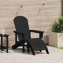 vidaXL Adirondack szék párnával Fekete 74 x 82 x 92cm HDPE