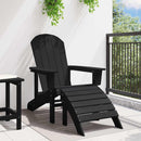 vidaXL Adirondack szék párnával Fekete 74 x 82 x 92cm HDPE