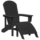 vidaXL Adirondack szék párnával Fekete 74 x 82 x 92cm HDPE